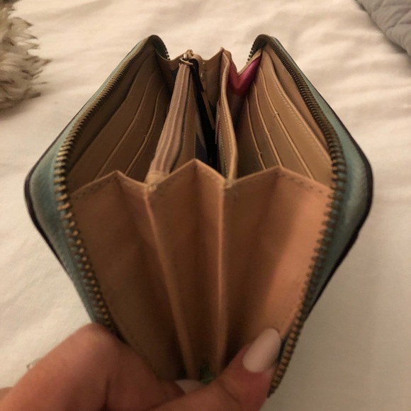 Kate Spade Shell Blue/Teal Wallet - Picture 3 of 4